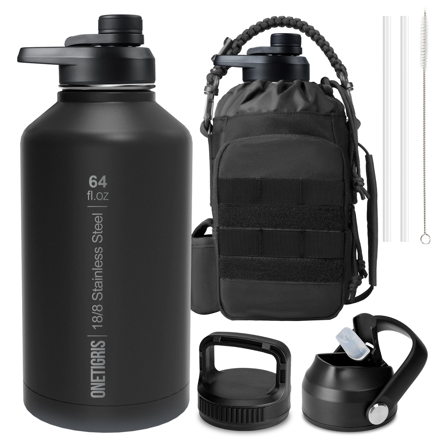 OneTigris Father's Day Tactical Gift Set B | 64oz Water Bottle + Phone Pouch + Glasses Case + Limited Edition Patch + Handwritten Card