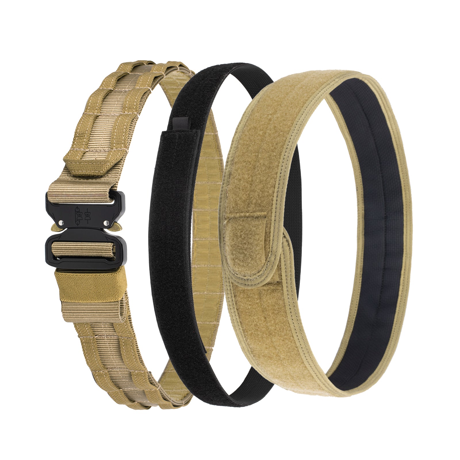 Tactical Belt Set 3-Piece | 2-in-1 MOLLE Battle Belt with Inner Belt & Anti-Slip Pad