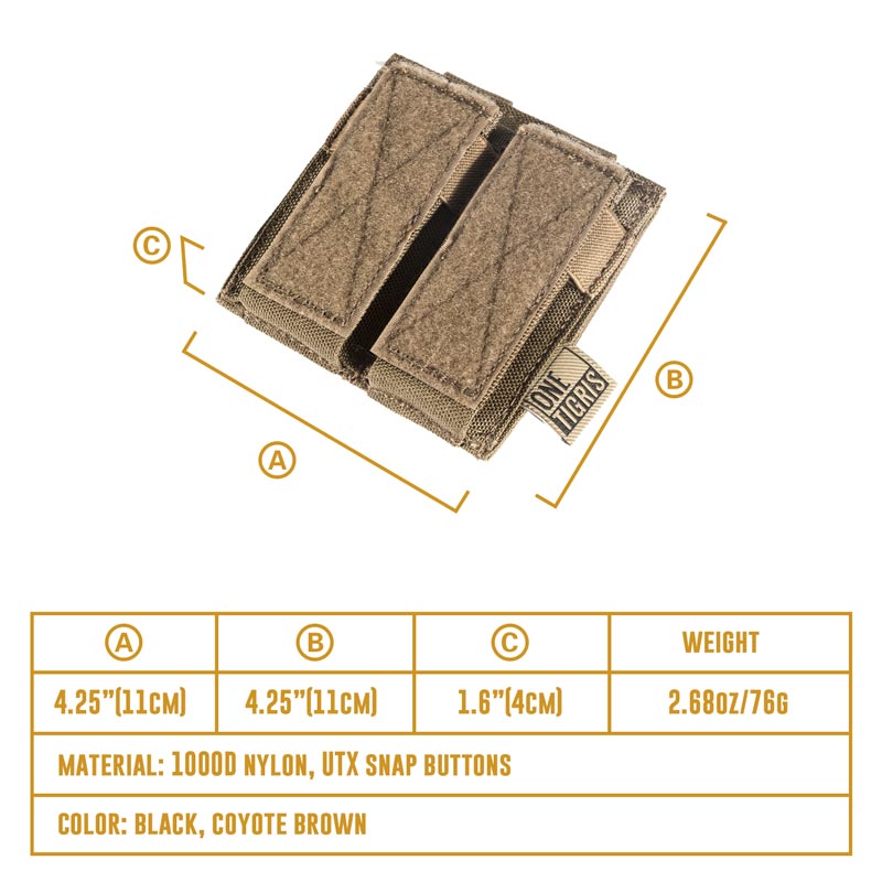 Mag Pouch 21 丨MOLLE System &Velcro panel