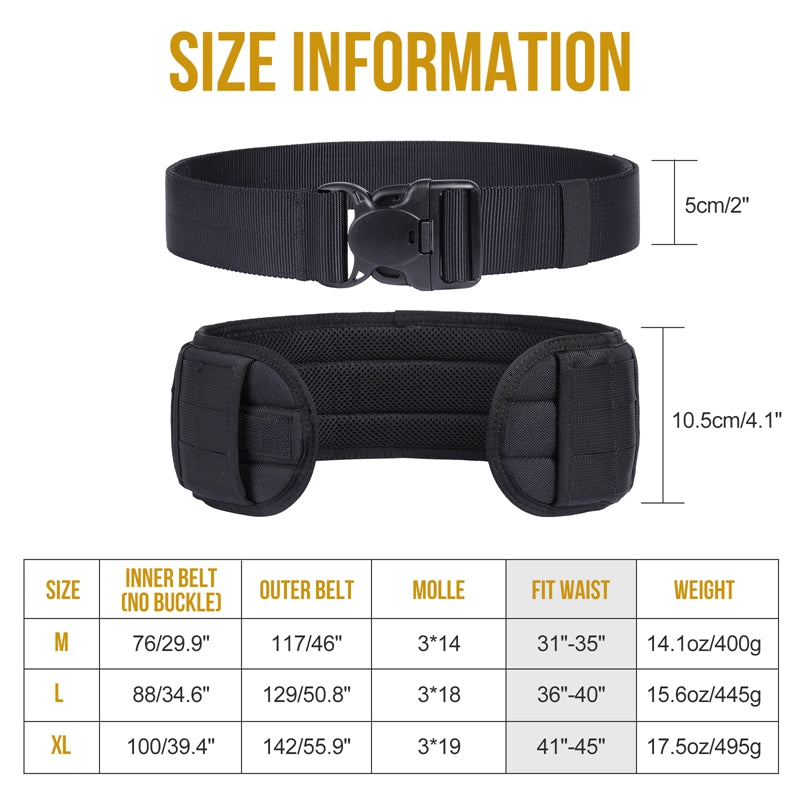 Padded Waist Belt 02 丨MOLLE System & Adjustable Fit