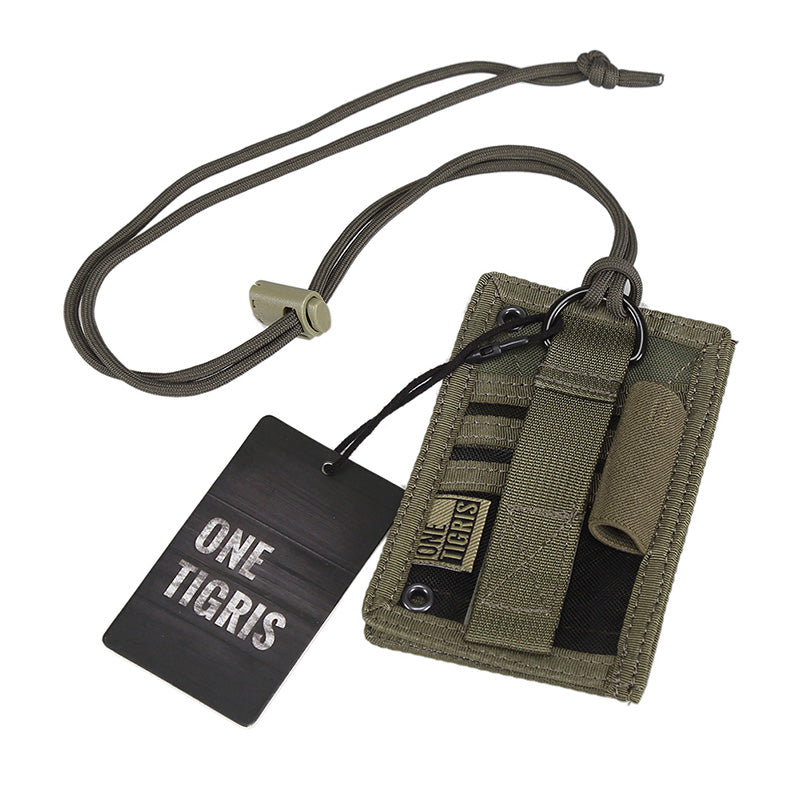 SHOT PUT ID Card Holder 丨 With open-end rings & Velcro panel