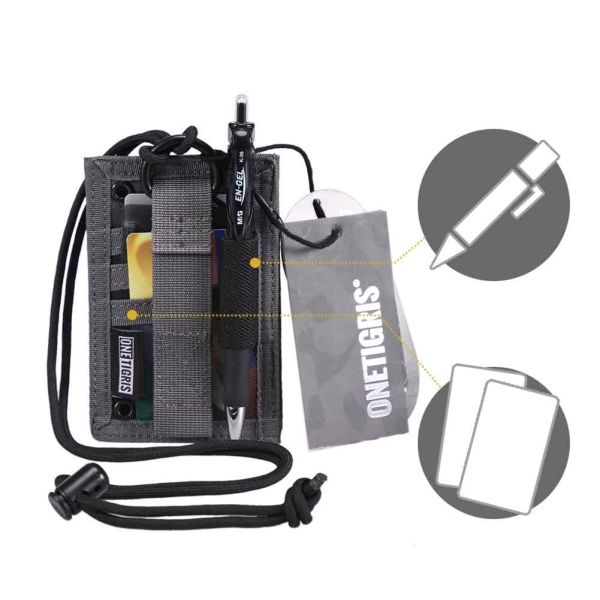 SHOT PUT ID Card Holder 丨 With open-end rings & Velcro panel