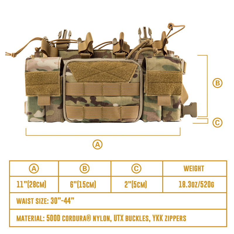 VULTURE Chest Rig 丨 Velcro Panel & MOLLE System