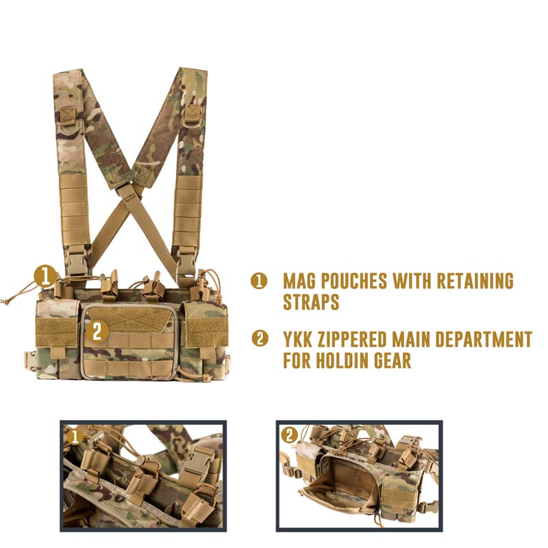 VULTURE Chest Rig 丨 Velcro Panel & MOLLE System