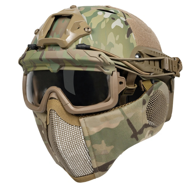 Tactical Helmet 26丨Fast 3-in-1 Airsoft Helmet with Mask & Goggles