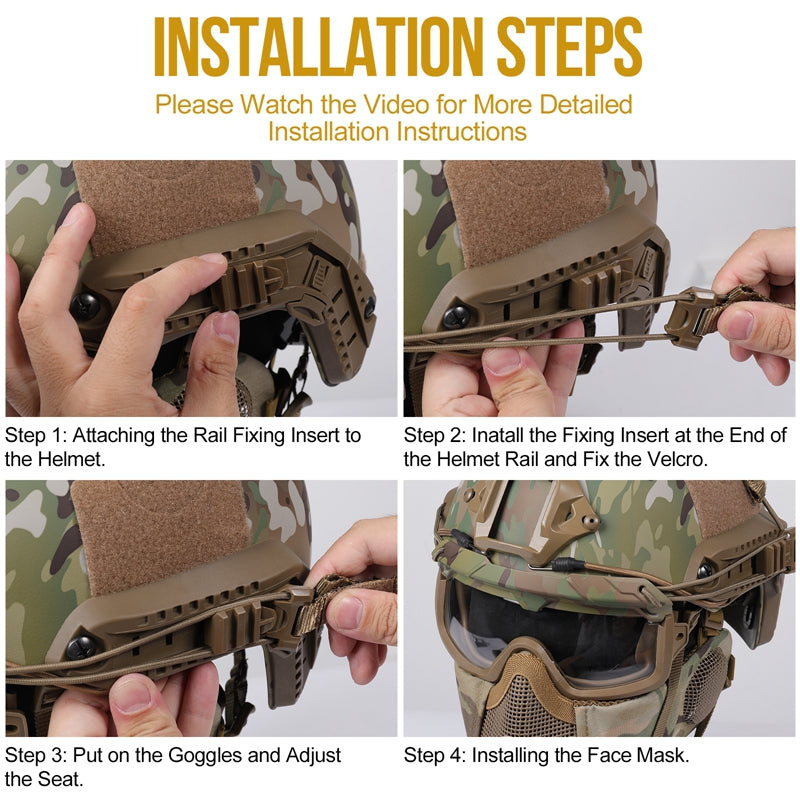 Tactical helmet 26丨 3-in-1 & Attachment Rail Connector