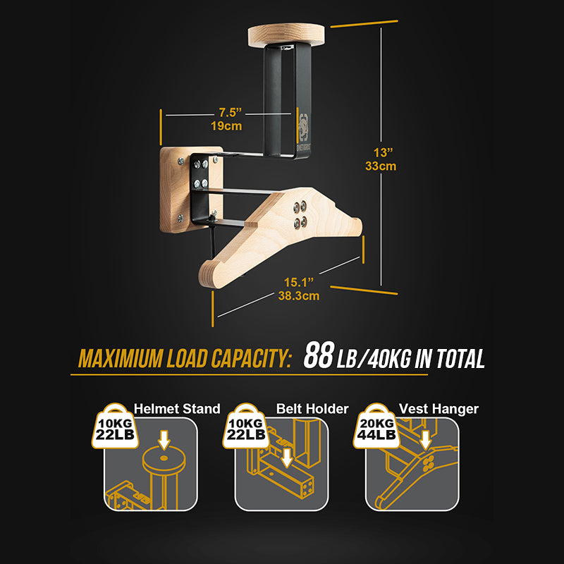 Tactical Gear Wall Mount 05 丨 With Panel rack hook & 40KG Load Capacity