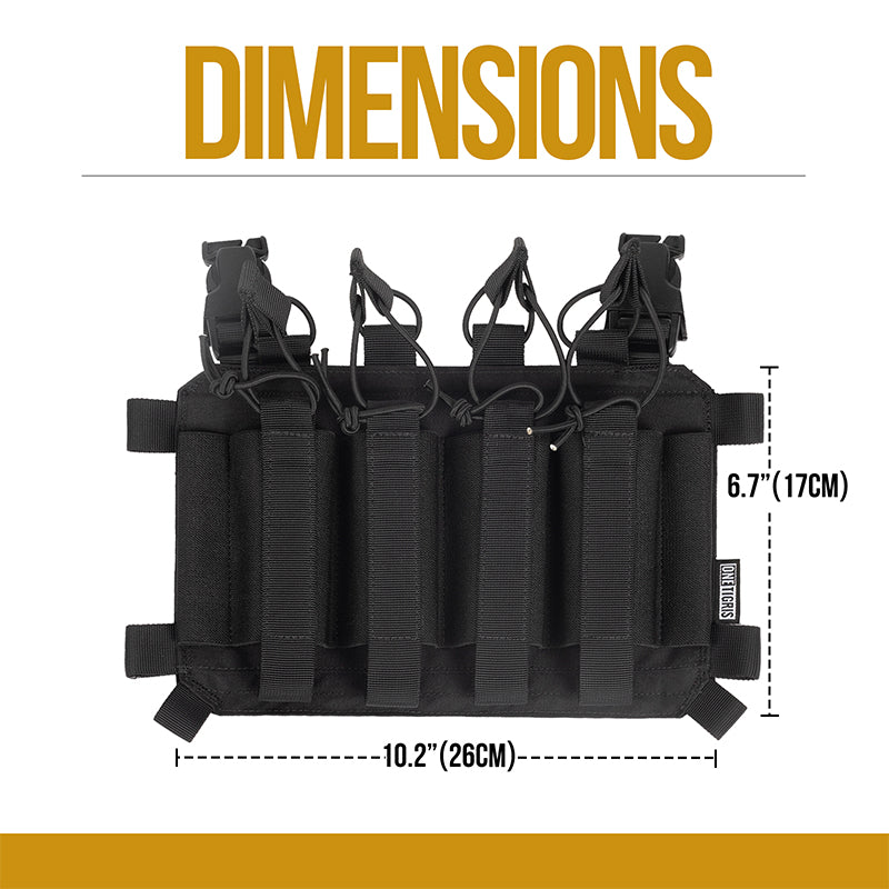 Tactical Placard 04 丨 Hook-and-Loop Backing & Elastic Retention Strap